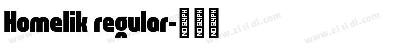 Homelik regular字体转换